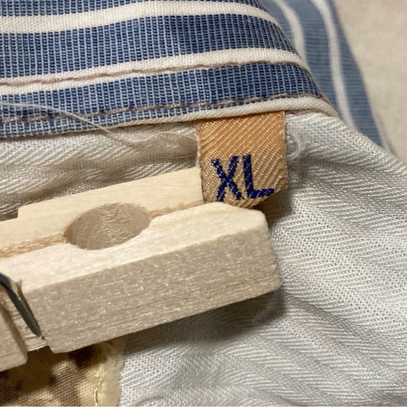 VTG Scotch & Soda Blue/White Striped Button-Up w/Pearl Snap Cuffs | Some Flaws - Picture 7 of 15